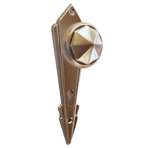 <b>Antique</b> Solid <b>Brass</b> <b>Door</b> <b>Knob</b> Back Plate Entry Hardware Satin Nickel Durable Eco-Friendly Dummy Design Cabinet Passage Privacy - Product Image 2
