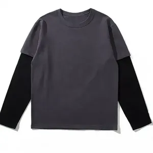 เสื้อยืดแขนยาวผู้ชายผ้าฝ้าย 100% หนานุ่ม ทรงโอเวอร์ไซส์ ระบายอากาศได้ดี แห้งเร็ว สำหรับฤดูร้อน - Product Image 3
