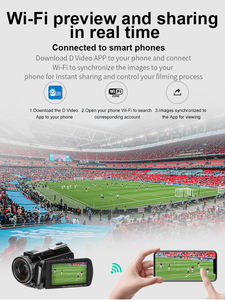 Caméscope professionnel premium AC5 PLUS 4K, caméra de diffusion, webcam, caméra portable - Product Image 4