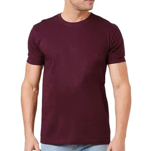T-shirts pour hommes en coton, coupe ajustée, manches courtes, respirants, 100% coton, couleur marron - Product Image 1