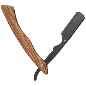 Professional Stainless Steel Straight Single Blade Barber Shaving <b>Razor</b> with Wooden Handle Face Shaving Tool for <b>Men</b> - Product Image 6