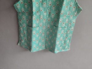 Chaleco bohemio de algodón con patchwork para mujer, cuello en V, sin mangas, acolchado, con bolsillos, ropa exterior ecológica, regalo para ella. - Product Image 5