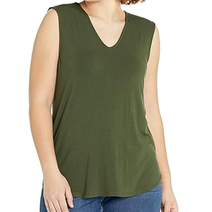 Camiseta sin Mangas Básica de Invierno 100% Algodón para Mujer, Camiseta sin Mangas de Tela Cómoda para Mujer, Camiseta sin Mangas de Calidad para Mujer - Product Image 4