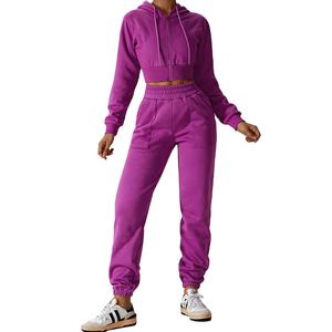 Sudadera con capucha de punto 100% algodón personalizada al por mayor, diseño profesional, top corto, a la moda, de gran demanda. - Product Image 5