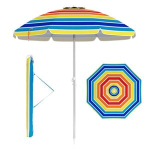 Ombrellone da Spiaggia da 6,5 Piedi con Design Multicolore - Product Image 1