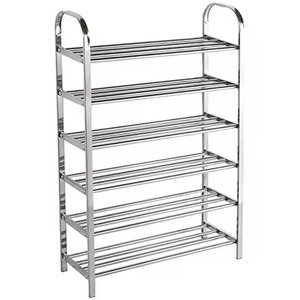 Modern 3 Tier Black Metal Modern Shoe Rack Free Standing Shoe Shelf Storage Organizer Entryway Closet Eco-Friendly Low Price - Product Image 5