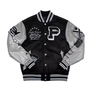 Hot Selling Winter Varsity <b>Jacket</b> High Quality Leather Chenille <b>Patch</b> & Custom Logo Design - Product Image 1