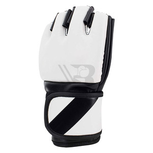 Mitaines de boxe en cuir à demi-doigts avec lacets, paumes ouvertes, pour grappling, kickboxing, sparring, Muay Thai, étiquette personnalisée, qualité supérieure - Product Image 2