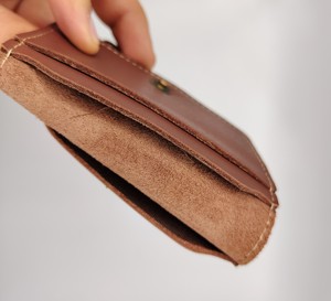 Porte-cartes en cuir véritable personnalisé de haute qualité pour homme, mini portefeuille de poche intelligent et fin en cuir Crazy Horse, étui de passeport - Product Image 4