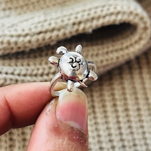 <b>Turtle</b> <b>Ring</b> Boho Brass Finger <b>Ring</b> Women Brass Ethnic <b>Ring</b> Oxidized Silver Finish - Product Image 2