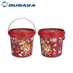 Venta al por mayor IML PP 1l 2.5l 3l 5l Tina de mantequilla de plástico Recipiente para galletas Cubo para galletas con asa - Product Image 5