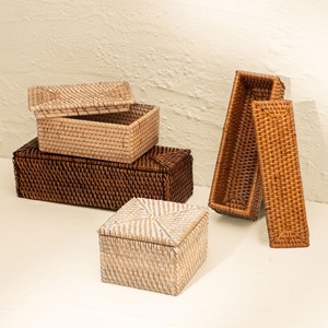 Lid rattan boxes storage <b>container</b> <b>box</b> high quality baskets supplier sale other home organizers - Product Image 1