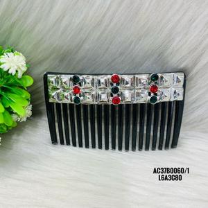 Peineta de Aleación de Zinc Chapada en Oro y Plata con Diseño Floral Geométrico, Ligera, de Alta Calidad, para Regalo Casual o Festivo - Product Image 2