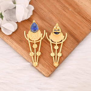 Natural Lapis Lazuli Handmade Drop <b>Earrings</b> for Women Jewelry - Product Image 5