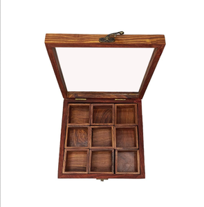 Caja de especias de madera para tamaño y pieza personalizados, caja de especias de madera con 9 compartimentos para almacenamiento de hierbas, proveedor mayorista - Product Image 6