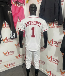 Custom Button Men Baseball Jersey Sublimation Color Print Personal Team Name Sponsor Number <b>Hip</b> Hop Sportswear Breathable Short - Product Image 2