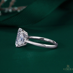 Elegante Anillo de Compromiso con Diamante Baguette Cultivado en Laboratorio, Calidad D VS1, Joyería Fina de Lujo, Moderno, Minimalista, Unisex, Anillo Nupcial para Ocasiones Especiales - Product Image 3
