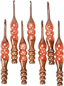 Wood&Resin <b>Crochet</b> <b>Hooks</b> Round Shape Smooth Finish Handcrafted 20cm 3mm Colorful for Needlework - Product Image 5