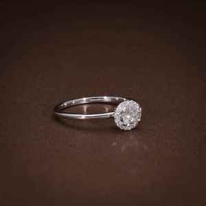 Anillo de Compromiso y Boda Vintage para Mujer, Oro Sólido de 14K, Diamante de Laboratorio de 1.30CT, Certificado IGI, Corte Brillante, Vs1, Rodio - Product Image 1