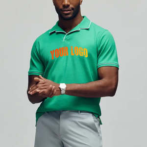 เสื้อโปโลชายผ้าฝ้าย 100% พิมพ์ลายโลโก้แบบ DTF ตามสั่ง ไม่มีกระดุม สวมใส่สบายๆ ในฤดูร้อน ระบายอากาศได้ดี - Product Image 5