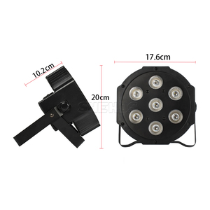 ไฟ LED ควบคุมระยะไกล 7*18W RGBWA UV 6 สี ผสมผสาน แสงสีสำหรับเวทีระดับมืออาชีพ สำหรับดีเจ - Product Image 2