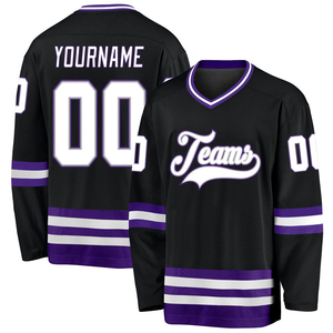 Premium Ice Hockey Jersey 100% Polyester Mesh Quick Dry Moisture-Wicking Eco-Friendly Anti-Bacterial Custom Logo Team <b>Name</b> - Product Image 3