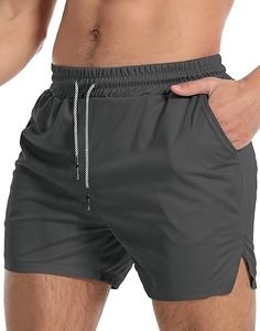 Pantalones Cortos Deportivos Transpirables para Hombre, para Correr, Gimnasio, Fitness, con Logotipo Personalizado, 5 Pulgadas, Casuales - Product Image 1