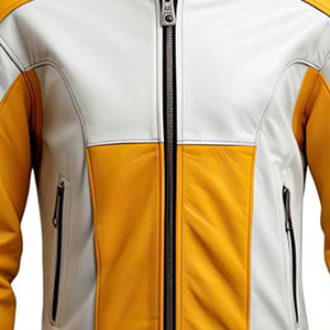 Chaqueta de Cuero para Hombre, Nueva Moda, Estilo Urbano, Sólida/a Cuadros, Resistente al Viento, Transpirable, Mangas Largas, Venta al Por Mayor, Suministro B2B - Product Image 3