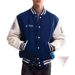 Blouson d'aviateur personnalisé Team Varsity pour hommes Tissu en laine et toile réversible imperméable Design d'hiver - Product Image 2