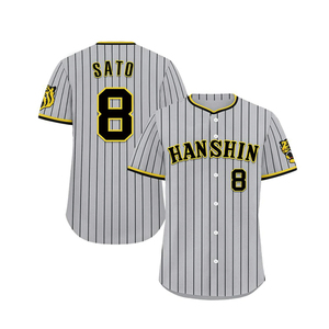 Durable Polyester Baseball Jersey Custom Team Logo Shirt Breathable Quick Dry Button Down <b>Athletic</b> Wear For Competition - Product Image 2