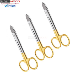3 Tijeras Beebee con mango dorado y diseño de corona, curvas de precisión de 4.25 pulgadas, instrumentos quirúrgicos dentales manuales con certificación CE para tejidos finos - Product Image 4