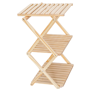 Collapsible Radiata <b>Pine</b> Utility Storage <b>Shelf</b> - PU Coated Floor-Standing Rack for Classroom, Office Use - Product Image 3