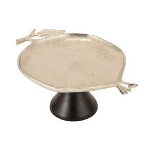 Ambient Luxury Rustic Metal Cake <b>Stand</b> With Leaf Design Black Base Decorative Display For Wedding Party - Product Image 5