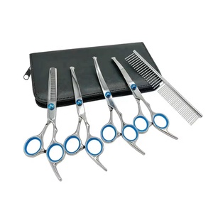 KKZ Ensemble de ciseaux professionnels en acier inoxydable pour couper les poils d'animaux Tondeuses à cheveux OEM pour la maison Saloon Dogs Cats Beauty Tool - Product Image 2