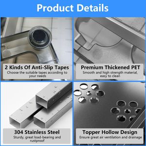 Organizzatore Estraibile a 2 Livelli per Sotto Lavello, Mensole Scorrevoli a L per Armadietti da Bagno e Cucina, Vassoio Scorrevole - Product Image 4