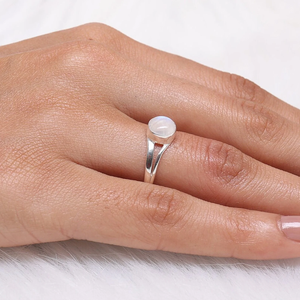 Natural Moonstone <b>Ring</b> Handmade Gemstone Jewelry Dainty <b>Boho</b> <b>Ring</b> Unique Gift for Girls & women's - Product Image 3