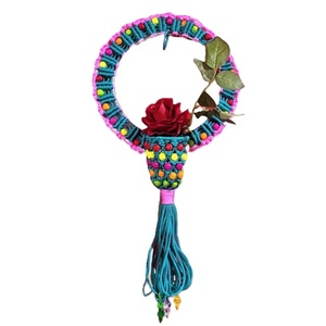 Decoración de Pared de Macramé Tejida a Mano, Estilo Rústico con Hojas, para Oficina u Hogar, Venta al Por Mayor Directa de Fábrica, Económica - Product Image 1