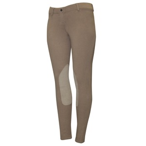 Pantalones de equitación de cintura alta para mujer, color verde oliva, elásticos en cuatro direcciones, cierre de botón, color sólido, tejido de algodón y spandex - Product Image 6