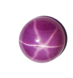Rubis étoilé rond 11x11 mm 6,5 carats, cabochon poli créé en laboratoire avec effet étoile à 6 branches pour la fabrication de bijoux - Product Image 2