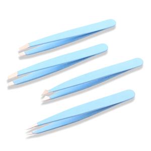 แหนบถอนขนคิ้วสำหรับผู้หญิง แหนบปลายเฉียงสำหรับขนบนใบหน้า ด้ามจับถนัดมือ แหนบถอนขนคิ้วคมกริบ พร้อมกล่องพกพา - Product Image 1