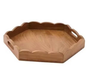 Bandeja de madera ovalada de alta calidad para servir alimentos, desayuno, postres, bandeja de madera de acacia para uso en hoteles. - Product Image 5