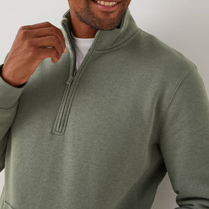 Sweat-shirts pour hommes à demi-zip de style streetwear, séchage rapide, de qualité supérieure et à prix abordable / Créez votre propre sweat-shirt à demi-zip personnalisé en couleur - Product Image 5