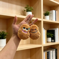 Porte-clés en peluche pomme de terre de dessin animé pour Halloween, avec expression amusante, pendentif pomme de terre en peluche, décoration souple pour sac à dos, cadeau en gros