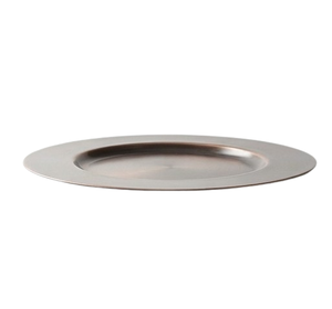 Assiette de présentation décorative en cuivre vieilli filé, en métal, pour service alimentaire, usage hôtelier, cuisine et traiteur - Product Image 3