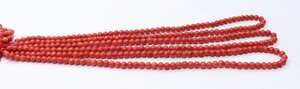 Perles rondes lisses en corail rouge naturel AAA, 4 mm, perles de corail rouge, 15 pouces, perles rondes en corail naturel pour la fabrication de bijoux - Product Image 6