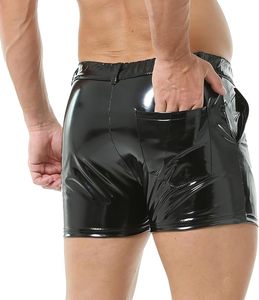 Shorts en cuir véritable pour homme, plissés, surdimensionnés, style baggy - Product Image 2