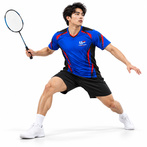 Maillot de badminton confortable avec empiècements en mesh respirant, tissu flexible et coupe athlétique pour des mouvements rapides sur le terrain - Product Image 4