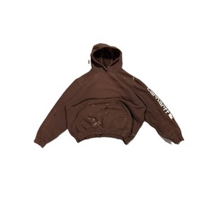 Sweat à capuche personnalisé pour homme, coupe ample, effet délavé, avec fermeture éclair, impression numérique motif dessin animé, coupe carrée, effet vieilli, 100% coton - Product Image 1