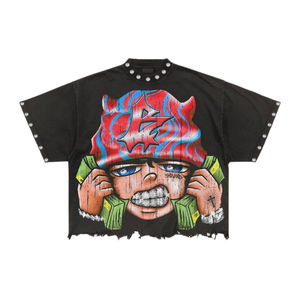 Camiseta Personalizada Unisex de Cuello Redondo, Manga Corta, Estilo Minimalista, Básica, de Verano, Tejida, Ecológica, Lavada, Suave, Transpirable y Cómoda - Product Image 2