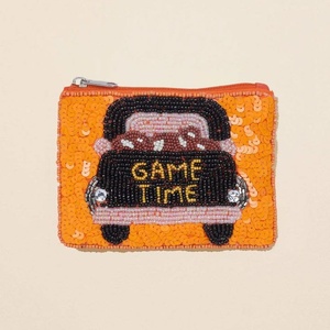 New Stylish Game Day Beaded <b>Coin</b> Purse Handmade Sequin Football <b>Coin</b> Wallet for Women and Girl Sports Fan Mini Zipper <b>Pouch</b> 2026 - Product Image 1